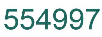 Number 554997 green image