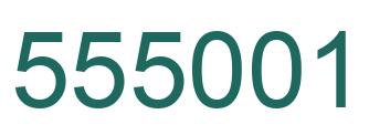 Número 555001 imagen verde