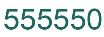 Number 555550 green image