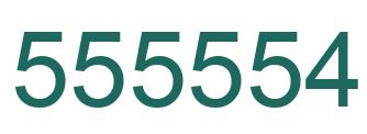 Number 555554 green image