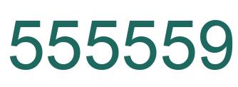 Number 555559 green image