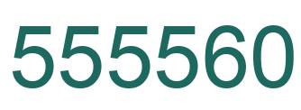 Number 555560 green image