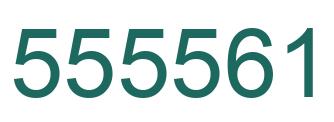 Number 555561 green image