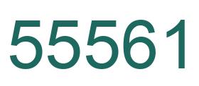 Number 55561 green image