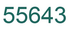 Zahl 55643 grün bild
