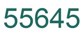 Zahl 55645 grün bild