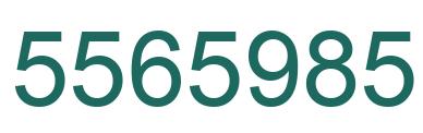 Number 5565985 green image