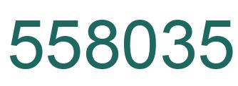 Number 558035 green image