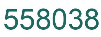 Number 558038 green image