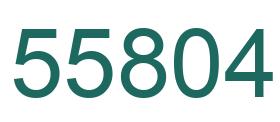 Number 55804 green image