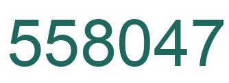 Number 558047 green image