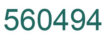 Number 560494 green image