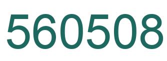 Number 560508 green image