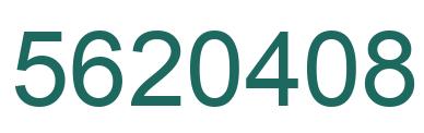 Number 5620408 green image