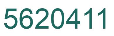 Number 5620411 green image