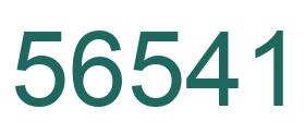 Number 56541 green image