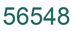 Number 56548 green image