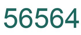 Number 56564 green image