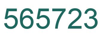 Number 565723 green image