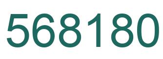 Number 568180 green image