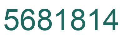 Number 5681814 green image