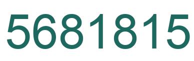 Number 5681815 green image