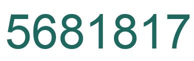 Number 5681817 green image