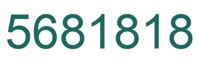 Number 5681818 green image