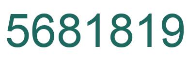 Number 5681819 green image