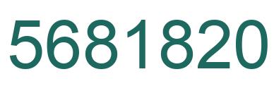 Number 5681820 green image