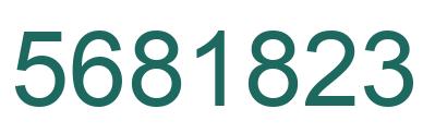 Number 5681823 green image
