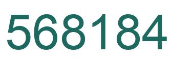 Number 568184 green image