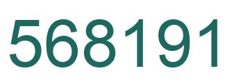 Number 568191 green image