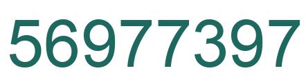 Number 56977397 green image