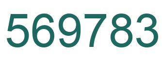 Number 569783 green image