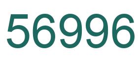 Number 56996 green image