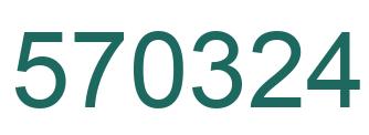 Number 570324 green image