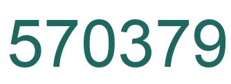 Number 570379 green image