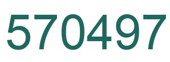 Number 570497 green image