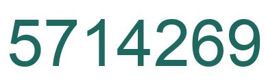 Number 5714269 green image
