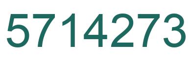 Number 5714273 green image