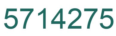 Number 5714275 green image