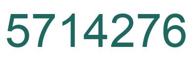 Number 5714276 green image
