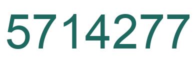 Number 5714277 green image