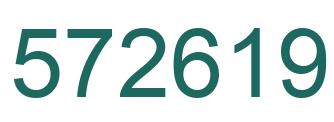Number 572619 green image