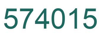 Number 574015 green image