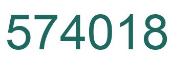 Number 574018 green image