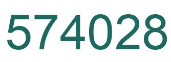 Number 574028 green image