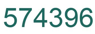 Number 574396 green image