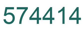 Number 574414 green image
